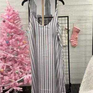 Hayden Striped Dress in Black and White